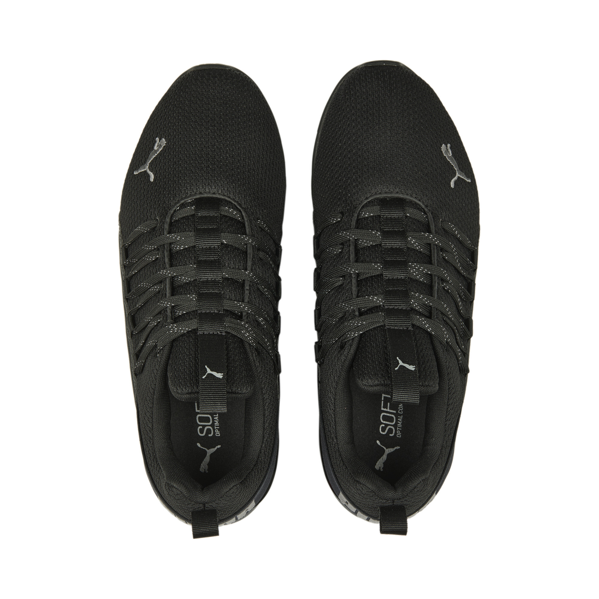 Men's Puma Axelion Refresh Running Shoes, Black, Size 39, Shoes