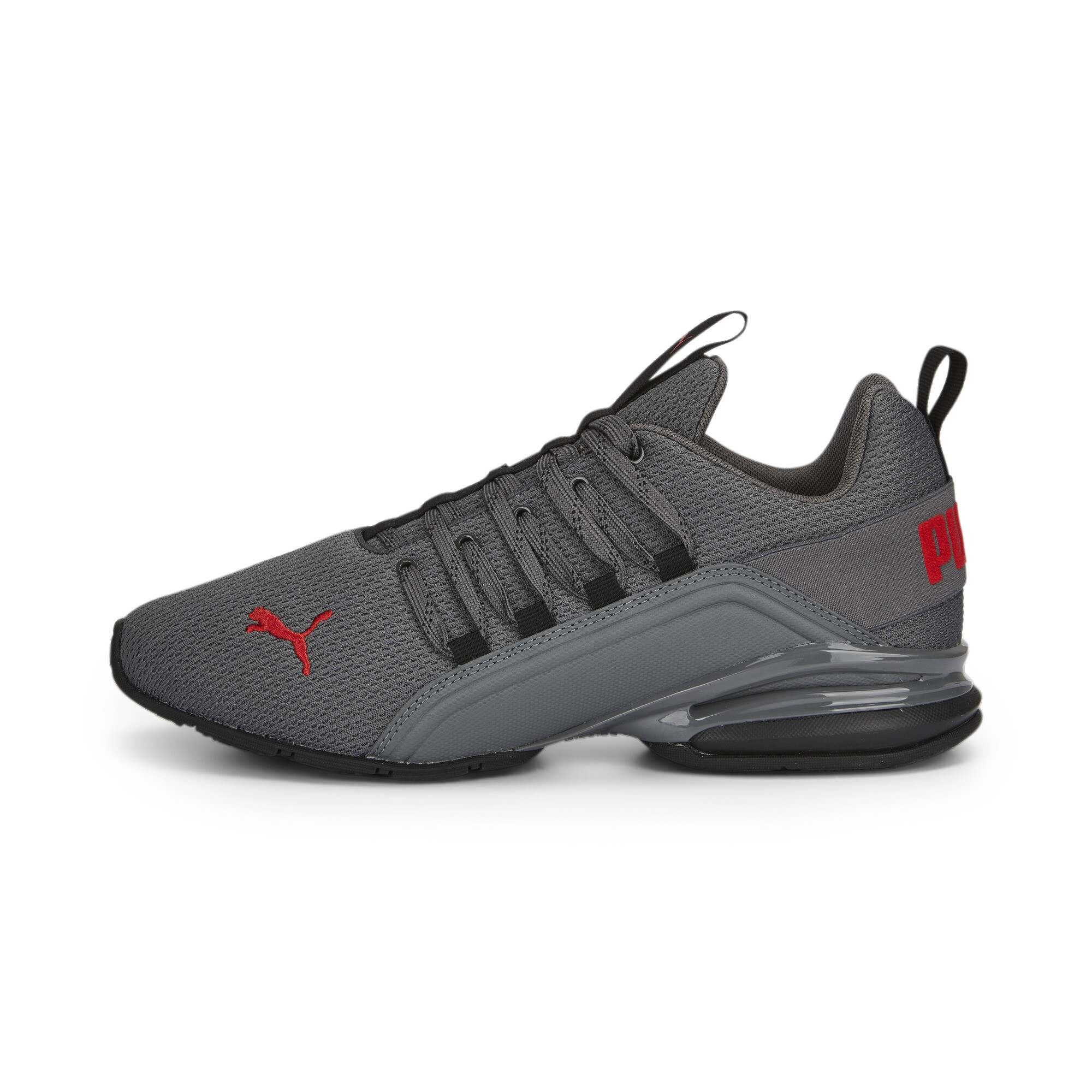 Puma Axelion Refresh Laufschuhe Herren | Black/Cool Dark Gray/Red | Größe: 39