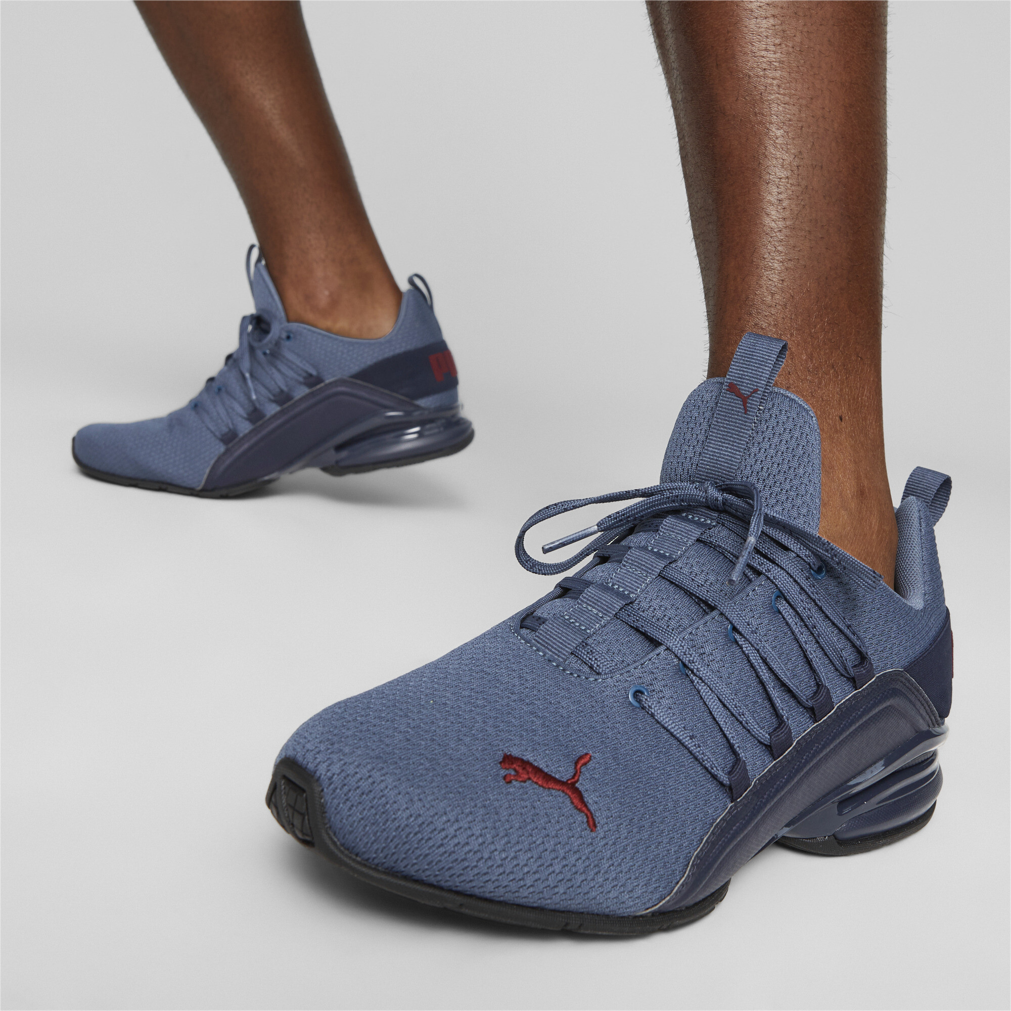 Men's Puma Axelion Refresh Running Shoes, Blue, Size 42, Shoes