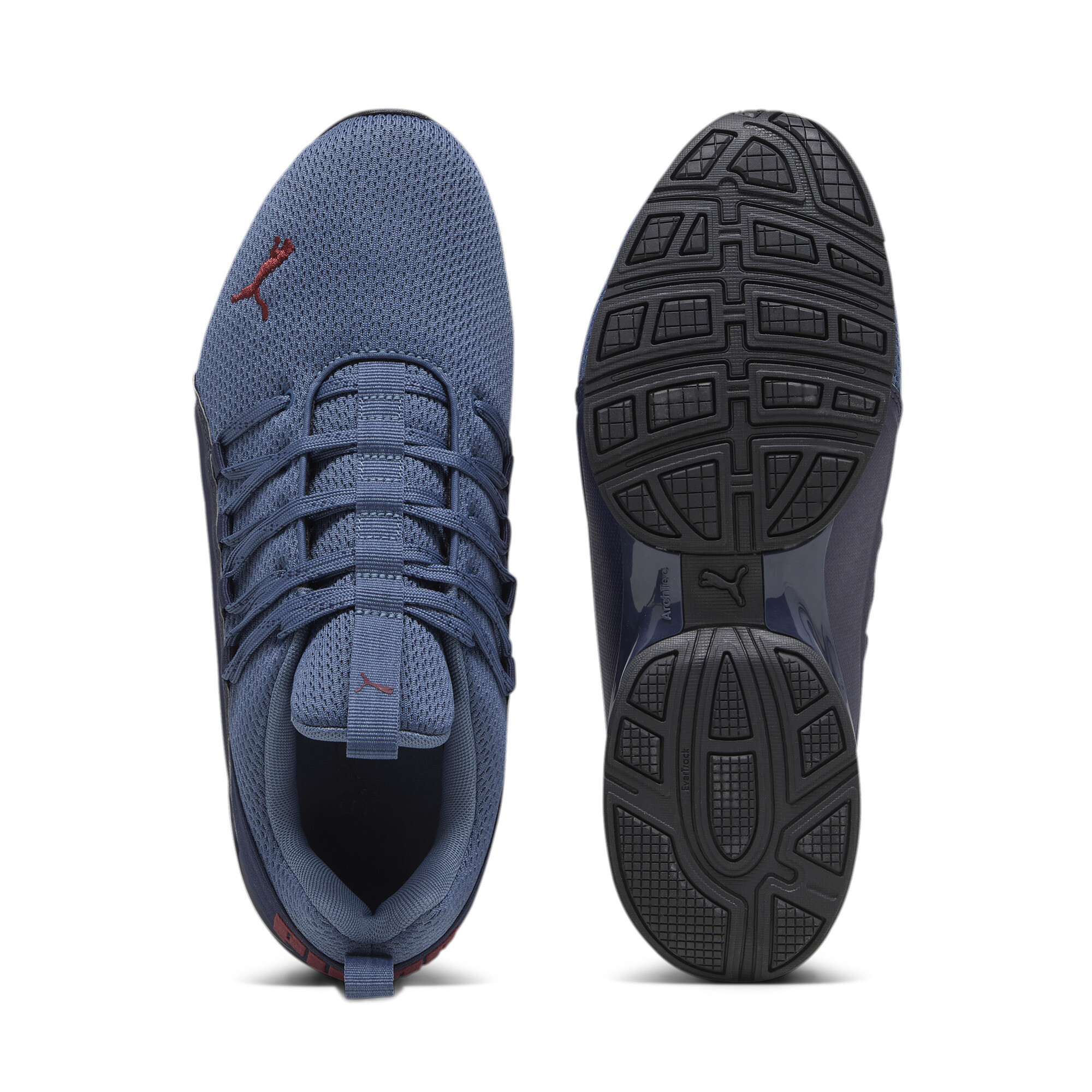 Men's Puma Axelion Refresh Running Shoes, Blue, Size 40, Shoes