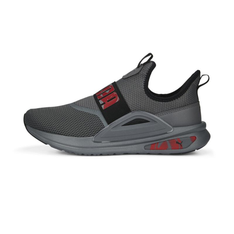 PUMA SOFTRIDE Enzo Evo Slip Unisex Running Shoes, Black/red/gray