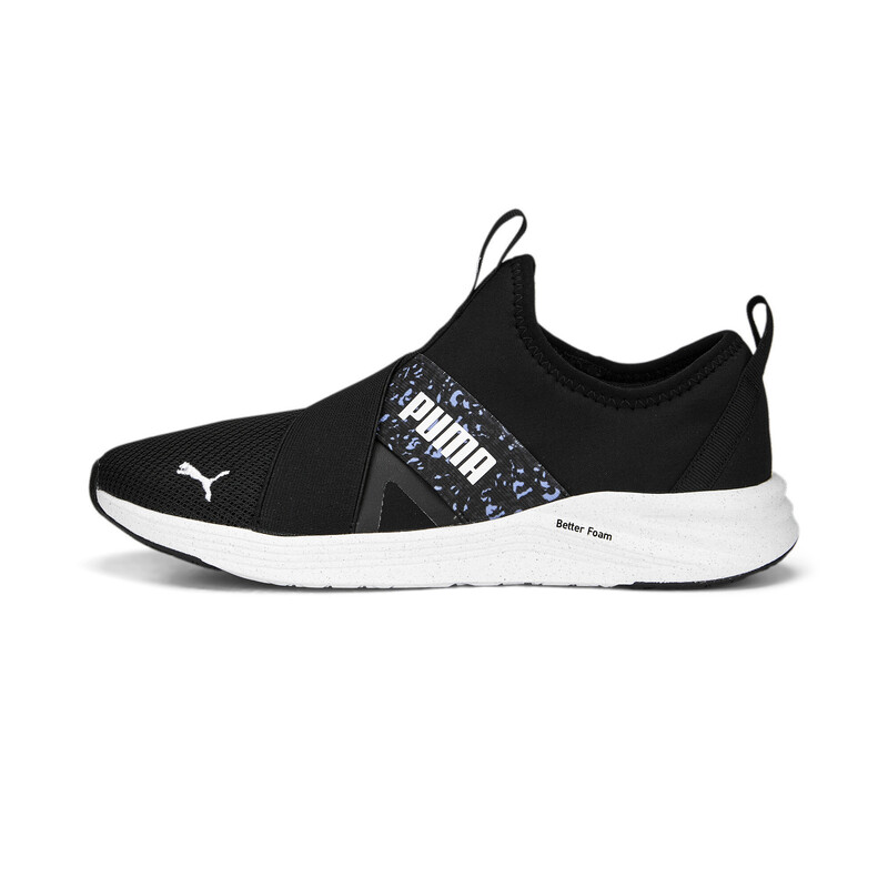 

Women's PUMA Better Foam Prowl Slip-On Floral Training Shoes, White/black/violet