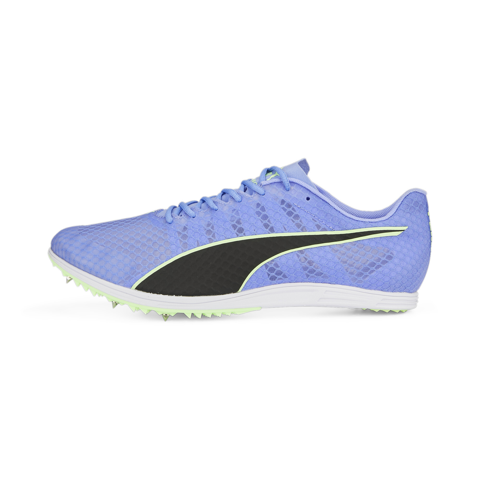 Puma evoSPEED Distance 11 Leichtathletikschuhe Herren | Mit Color Gradient | Elektro Purple/Black/Fizzy Lime | Größe: 43