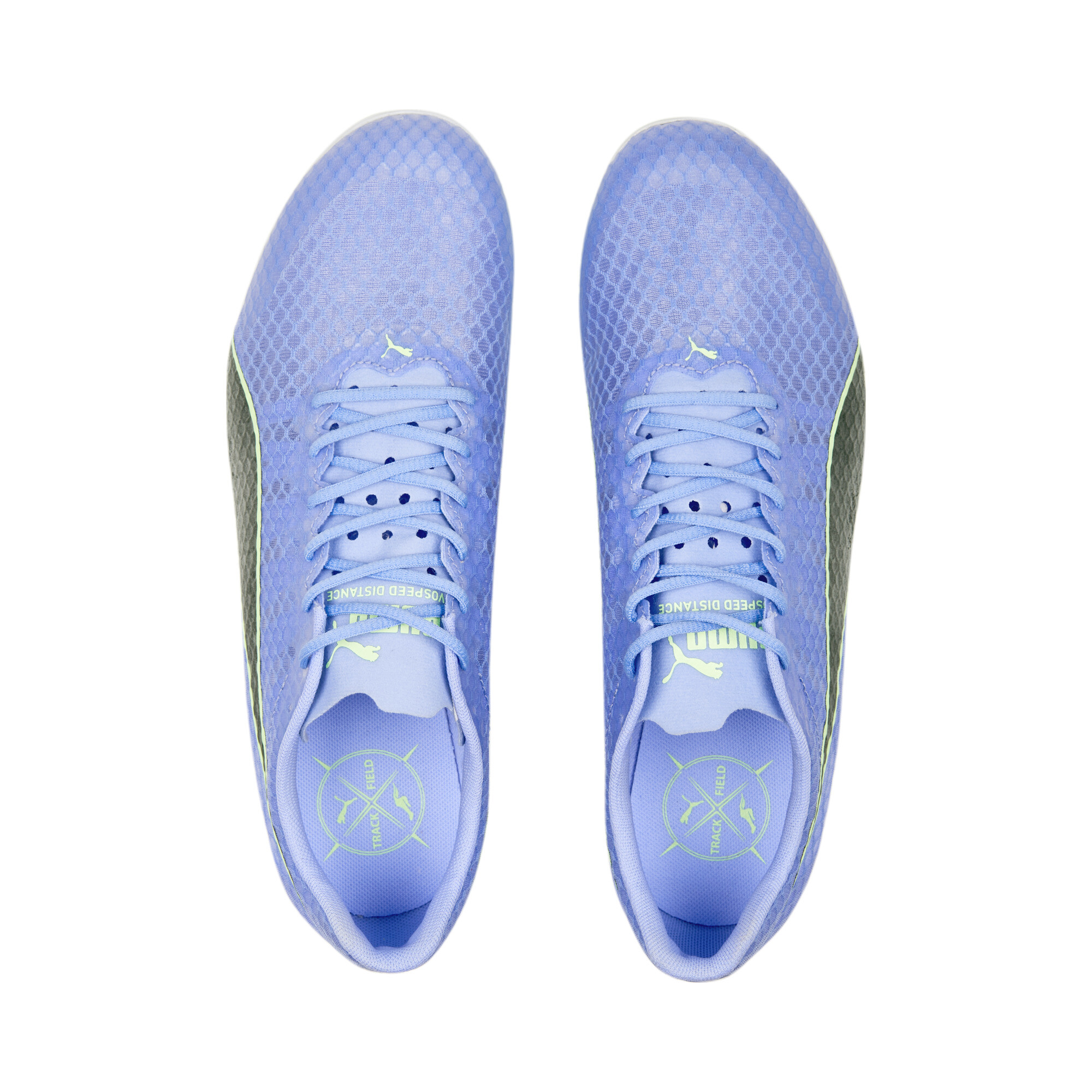 evoSPEED Distance 11 atletiekschoenen voor Heren, Groen/Zwart/Paars, Maat 45 | PUMA