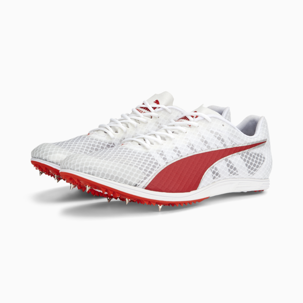 Zapatillas para hombre evoSPEED Distance 11 Track and Field, PUMA White-PUMA Red-Metallic Silver, large-ARG