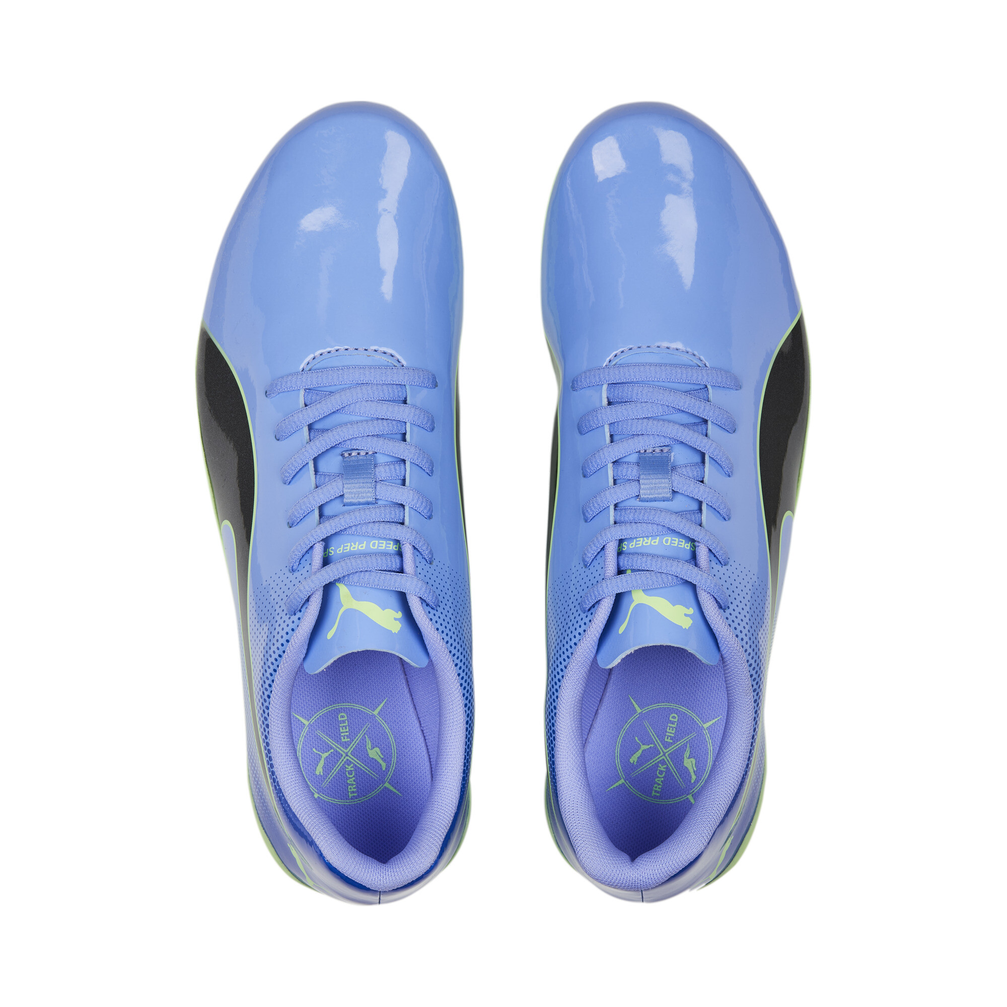 evoSPEED Prep Sprint 3 atletiekschoenen voor Heren, Groen/Zwart/Paars, Maat 38,5 | PUMA
