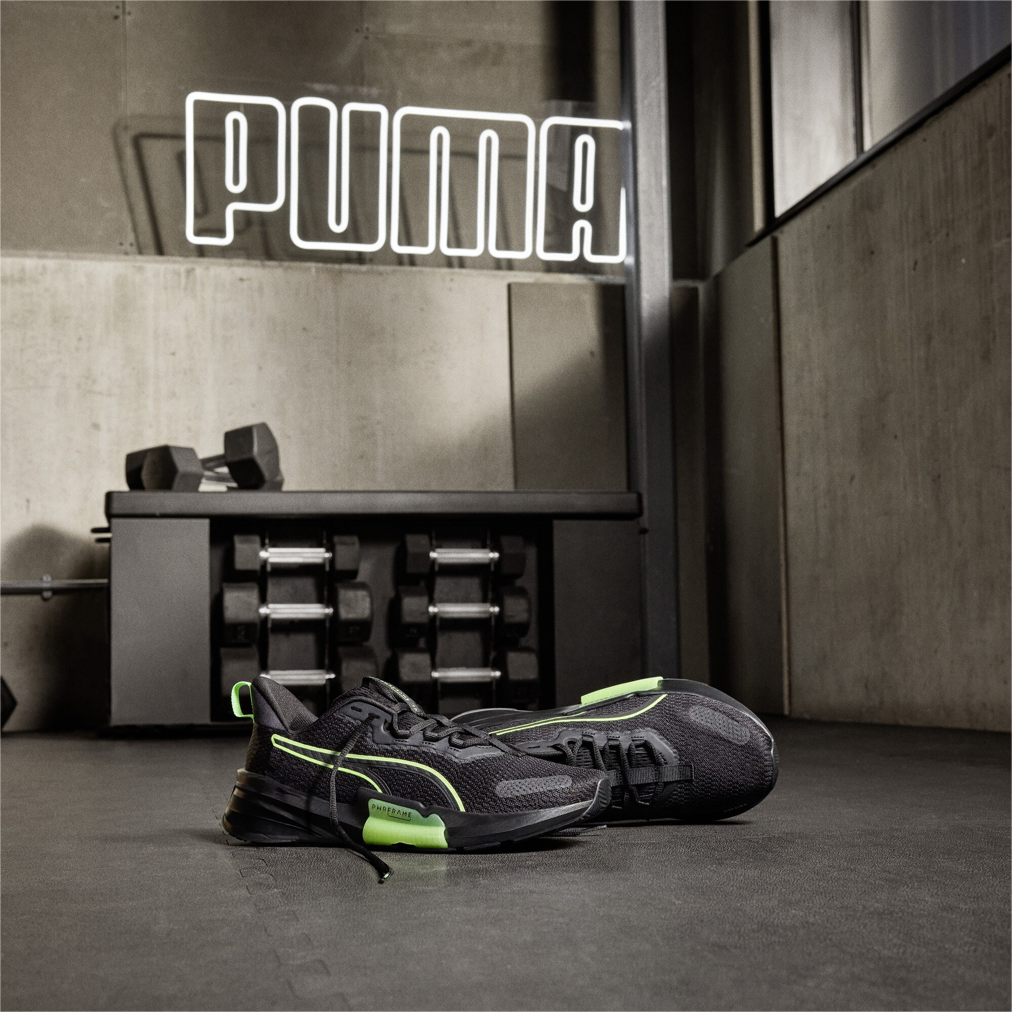 Men's PUMA PWRFrame TR 2 Training Shoes In Black, Size EU 40.5