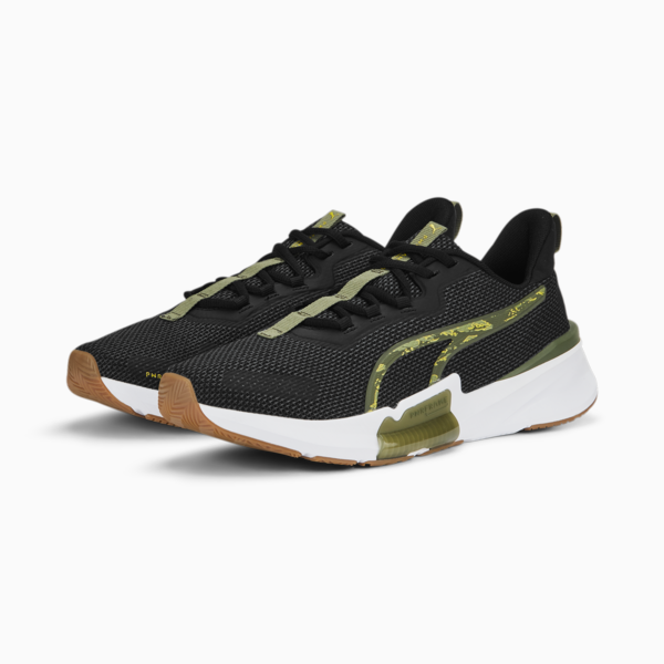 Zapatillas de training para hombre PWRFrame TR 2 Tiger Camo, PUMA Black-Green Moss-Fresh Pear, large-ARG