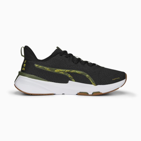 Zapatillas de training para hombre PWRFrame TR 2 Tiger Camo, PUMA Black-Green Moss-Fresh Pear, large-ARG