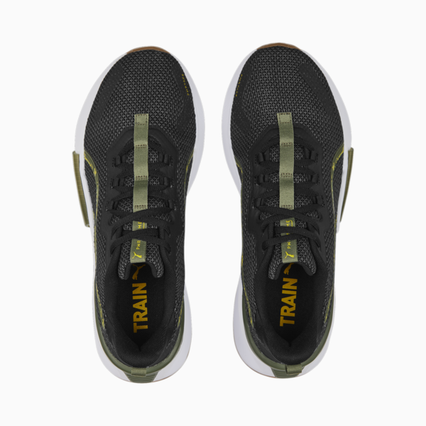 Zapatillas de training para hombre PWRFrame TR 2 Tiger Camo, PUMA Black-Green Moss-Fresh Pear, large-ARG