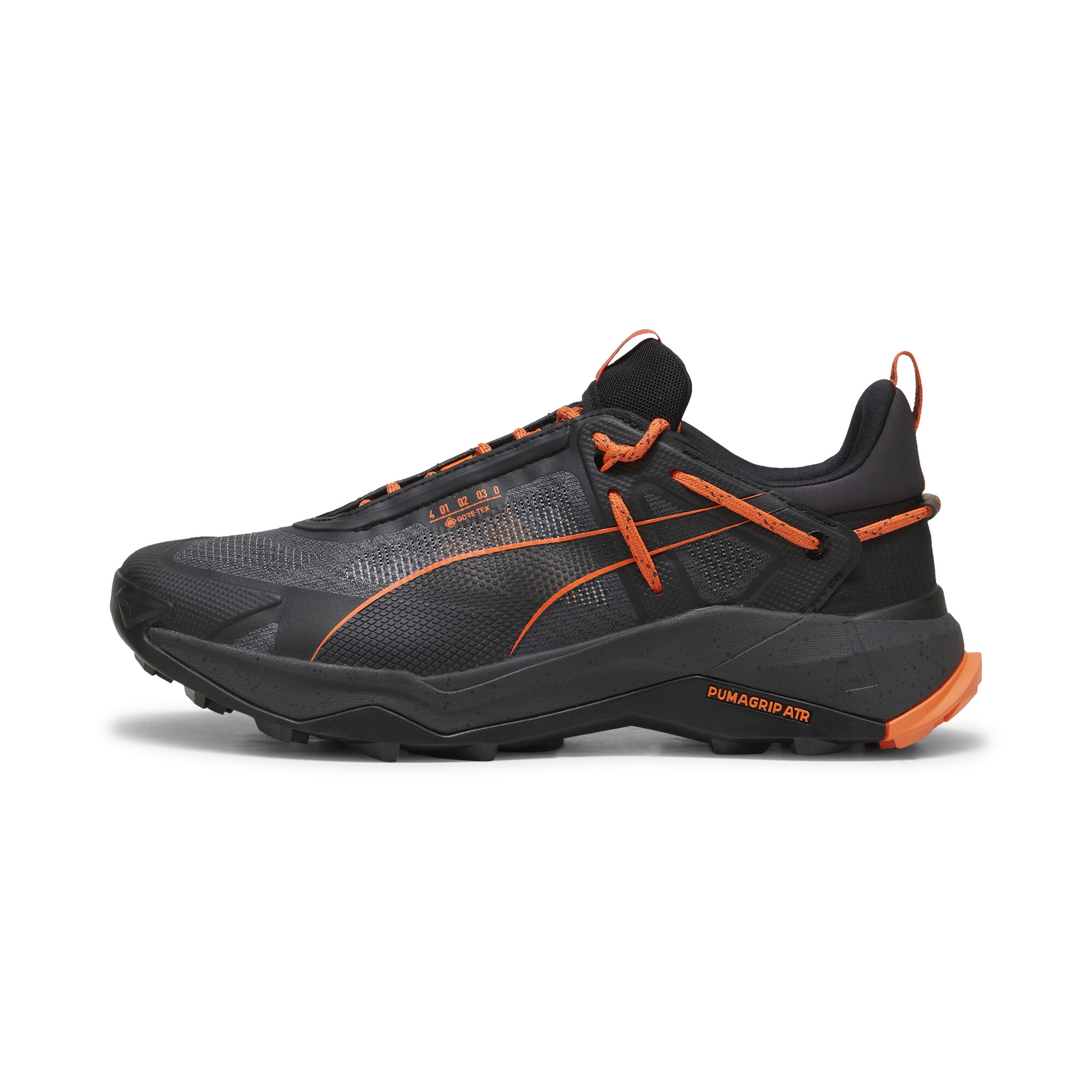 Puma Explore NITRO GORE-TEX Wanderschuhe Herren | Black/Flat Dark Gray/Flame Flicker | Größe: 40.5