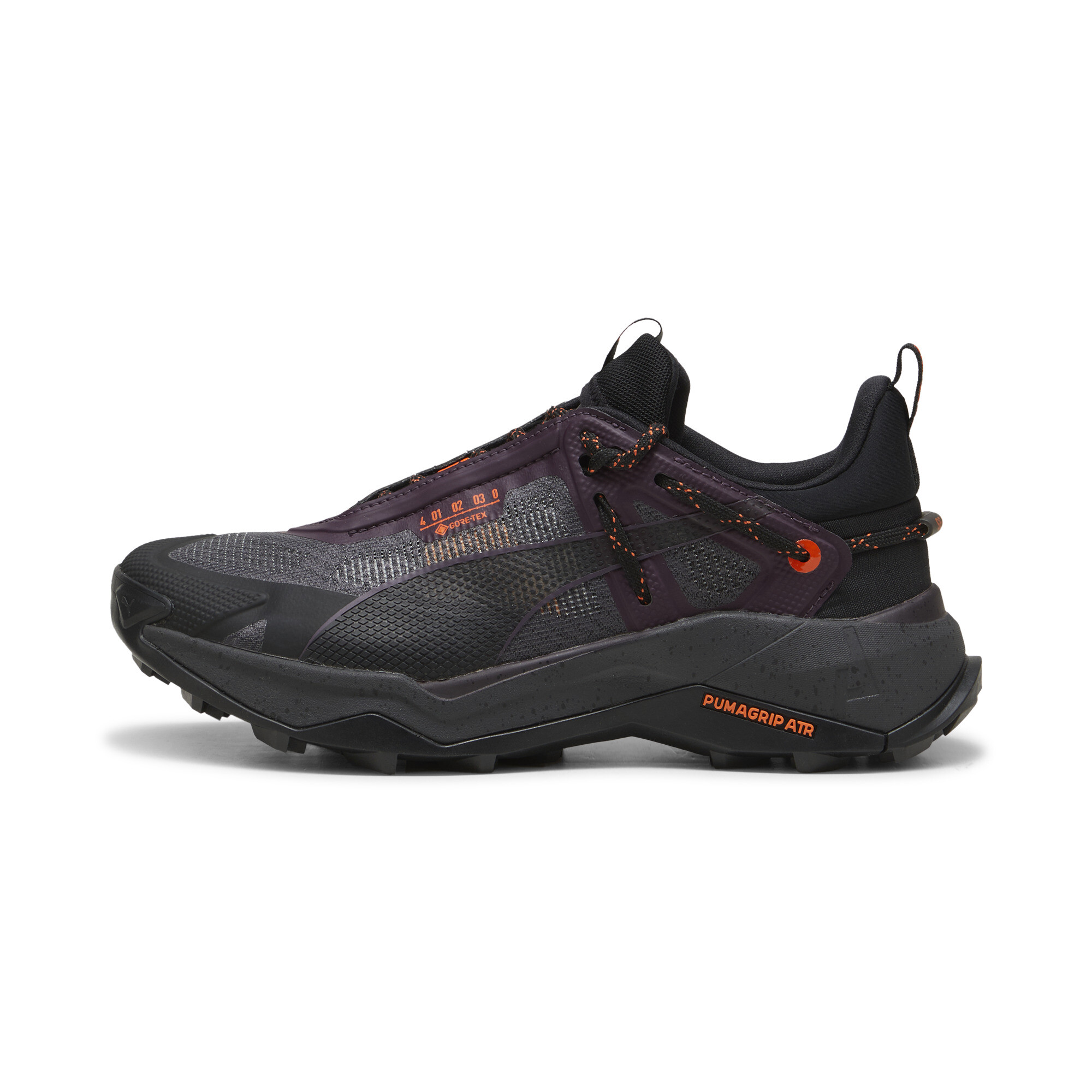 Puma Explore NITRO GORE-TEX Wanderschuhe Damen | Black/Midnight Plum/Flame Flicker | Größe: 35.5