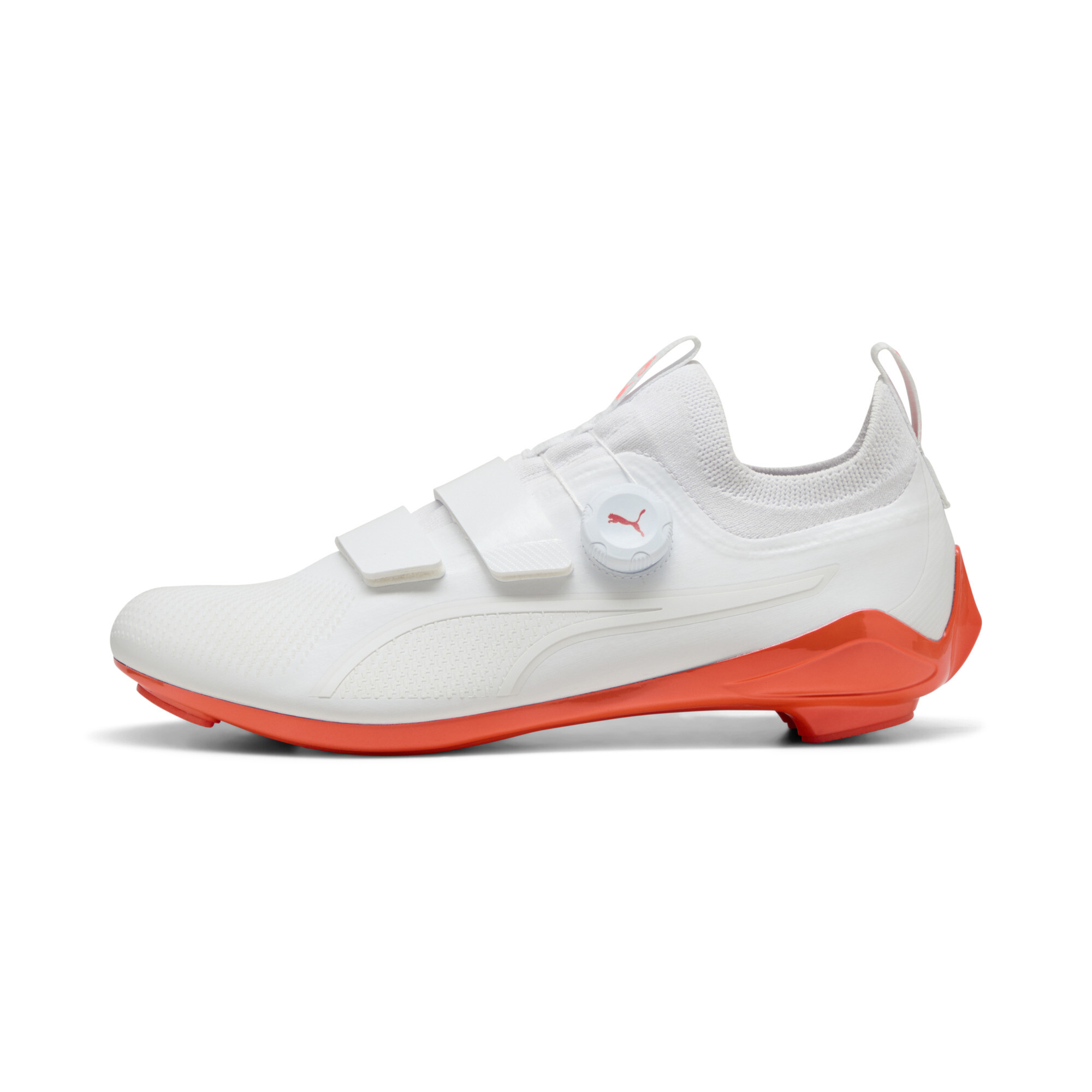 PUMA PWRSPIN Indoor Cycling Shoes in White/Glowing Red - 378096_06