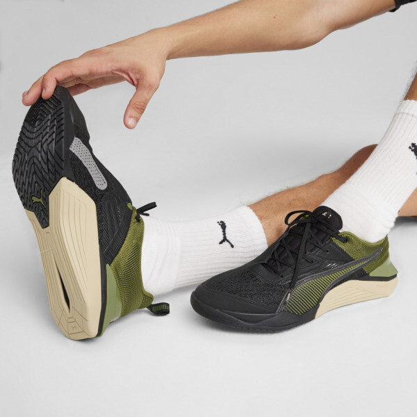 Olive green workout shoes top