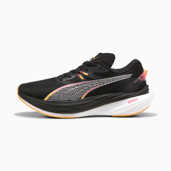 Deviate NITRO™ 3 WIDE Running Shoes Men, PUMA Black-Sunset Glow-Sun Stream, large-ZAF