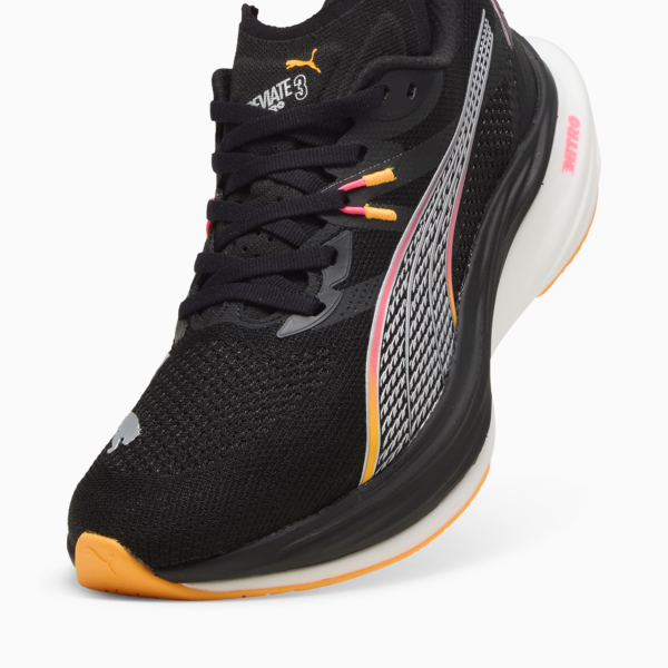 Deviate NITRO™ 3 WIDE Running Shoes Men, PUMA Black-Sunset Glow-Sun Stream, large-ZAF