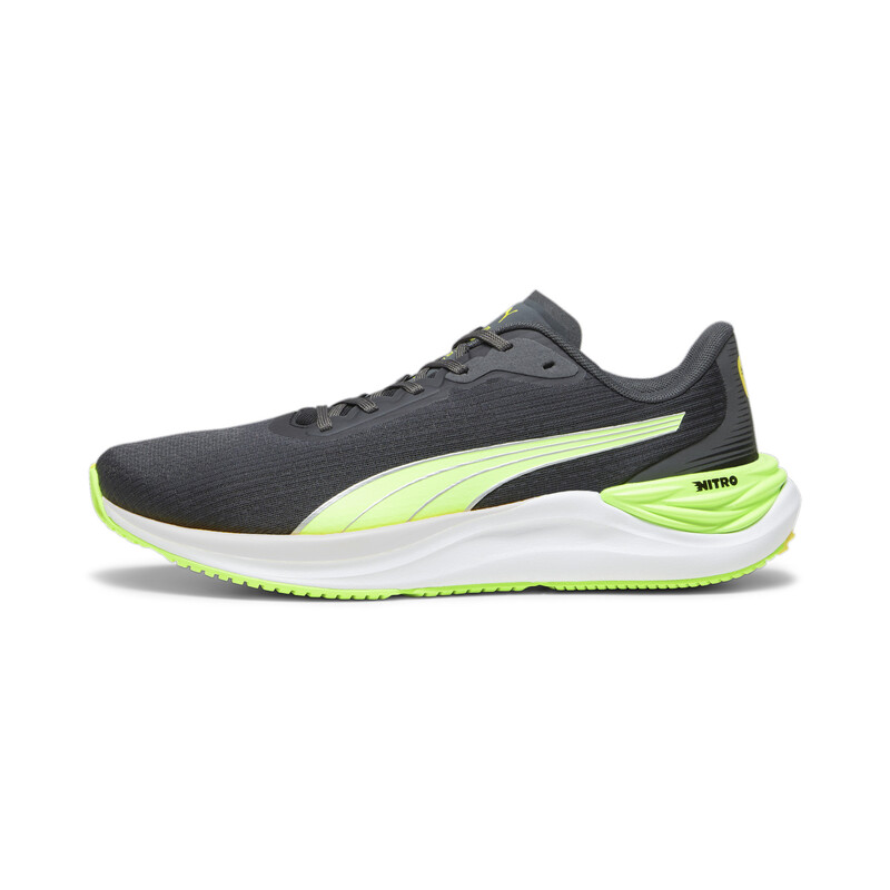 Men s PUMA Electrify NITRO 3 Running Shoes in Black Gray Green size UK 9