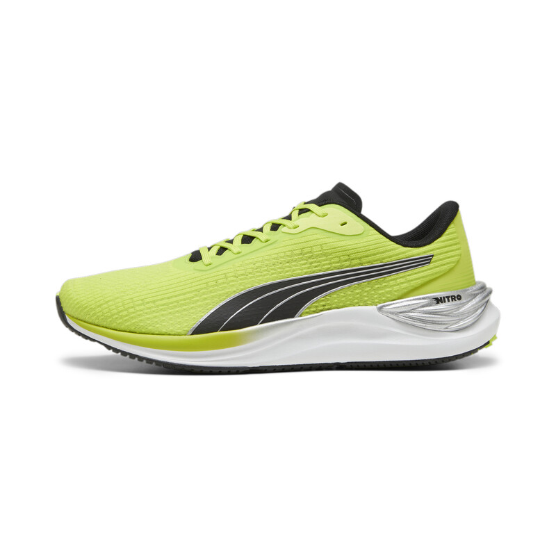Men's PUMA Electrify NITRO 3 Running Shoes in Black/Silver/Yellow size UK 9