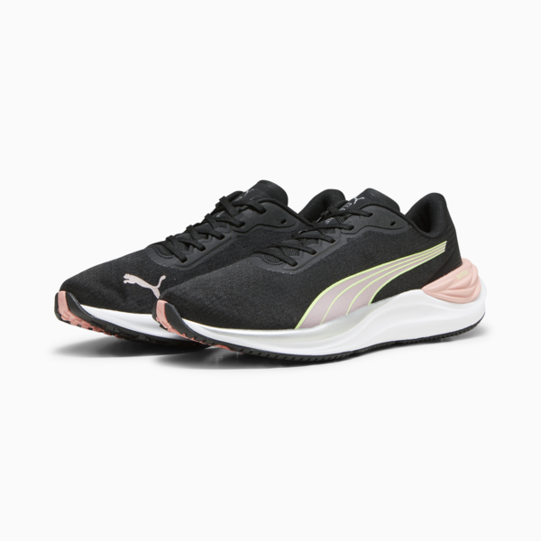 Electrify NITRO™ 3 Women's Running Shoes, PUMA Black-Peach Smoothie-Speed Green, large-ZAF