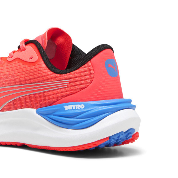 Red and blue running shoes hot sale