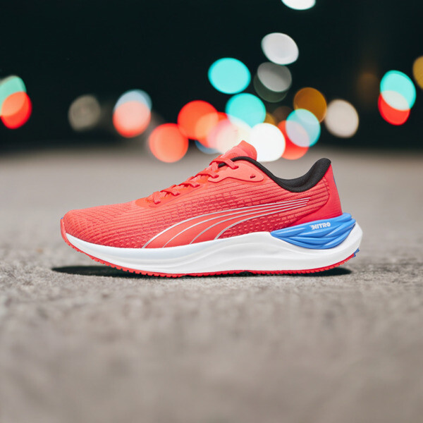 Red womens running shoes top