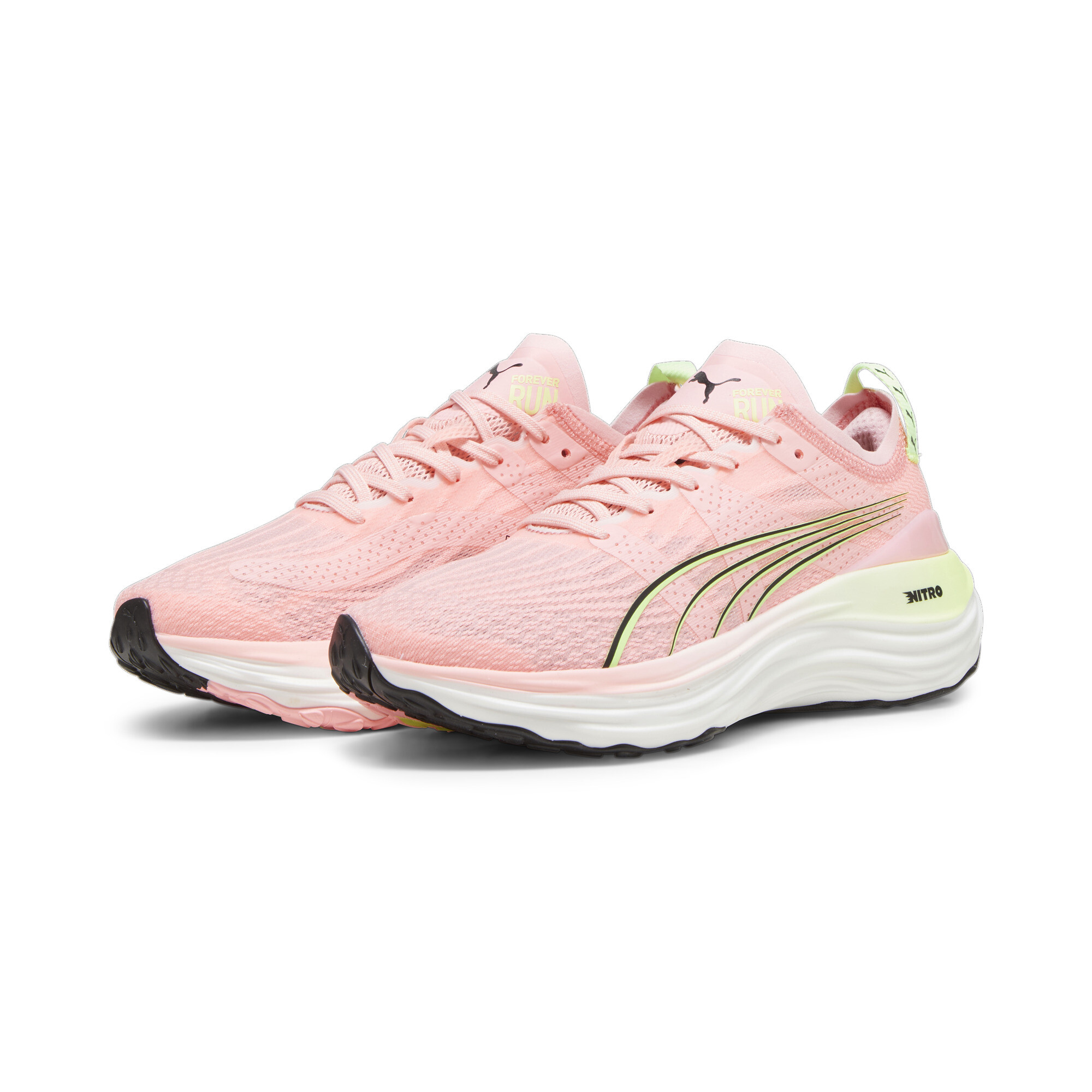 Women's PUMA ForeverRun NITRO Running Shoes In Pink, Size EU 39