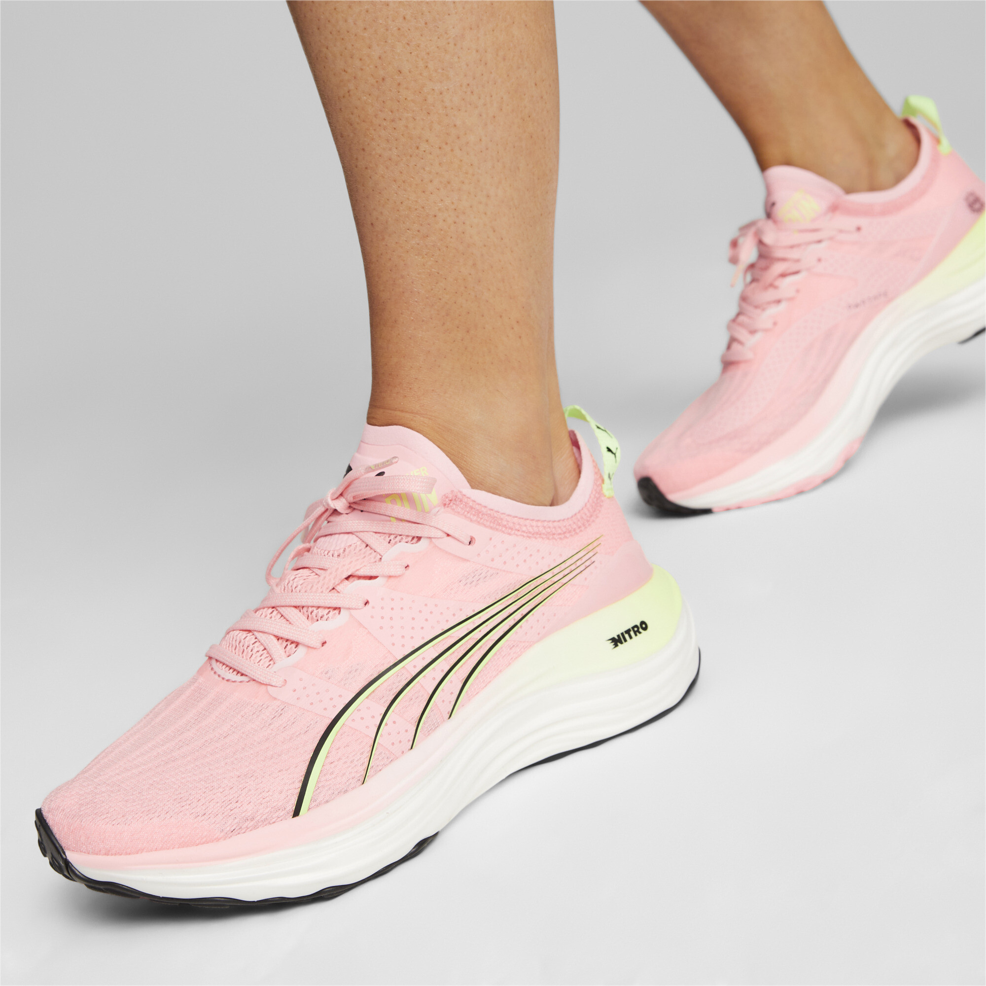 Women's PUMA ForeverRun NITRO Running Shoes In Pink, Size EU 38.5