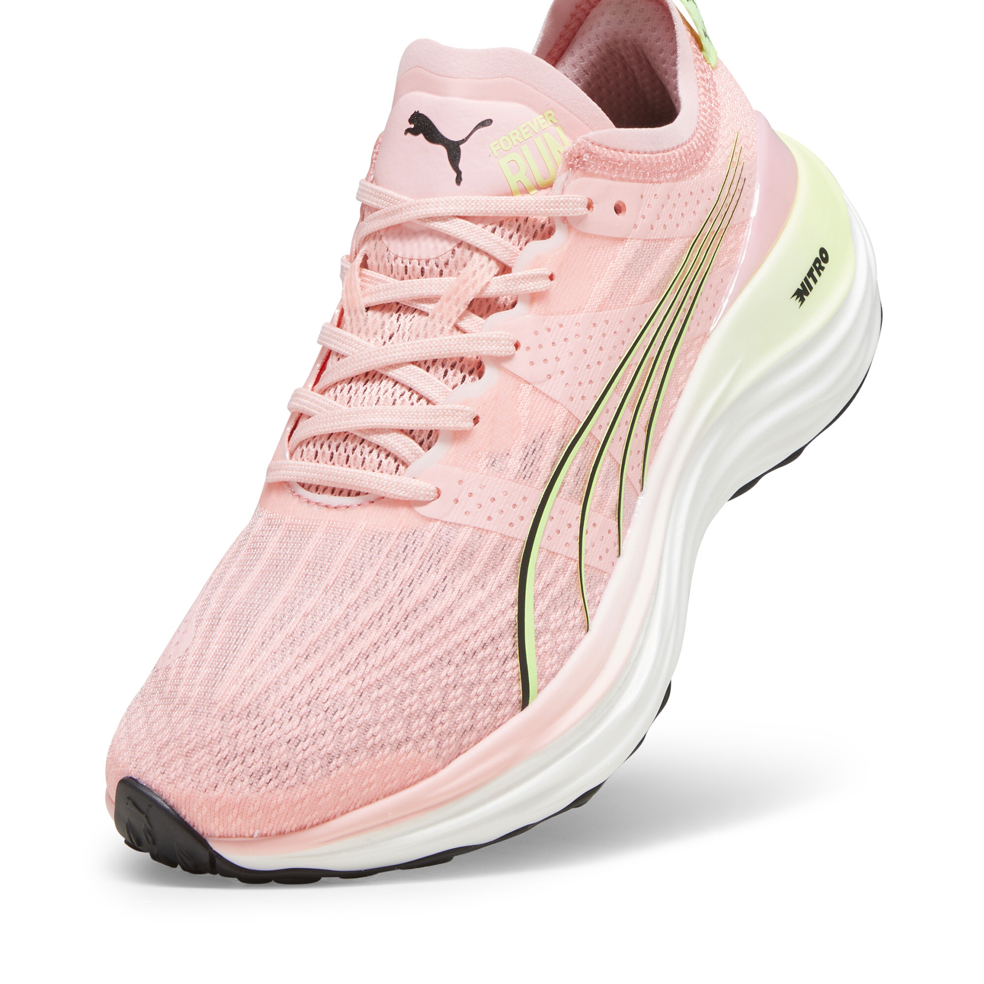 Women's PUMA ForeverRun NITRO Running Shoes In Pink, Size EU 36