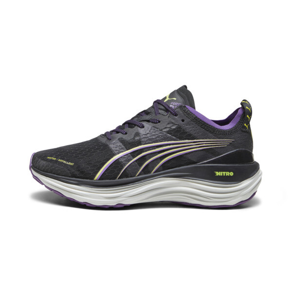 PUMA ForeverRun NITROâ¢ WTR Women's Running Shoes in Black/Purple Pop/Yellow Burst - 378473_01