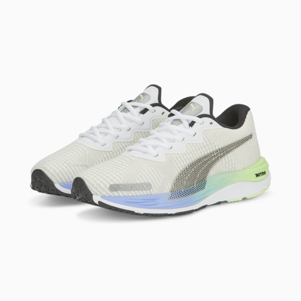 Zapatillas de running para mujer Velocity NITRO 2 Fade, PUMA White-PUMA Black-Elektro Purple, large-ARG
