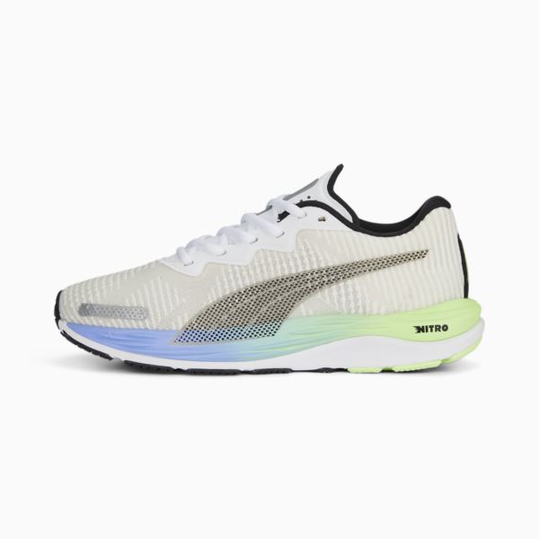Zapatillas de running para mujer Velocity NITRO 2 Fade, PUMA White-PUMA Black-Elektro Purple, large-ARG