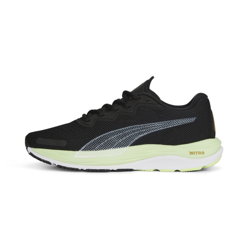 Women's PUMA Velocity NITRO 2 Run 75 Running Shoes in Black/Green size UK 5