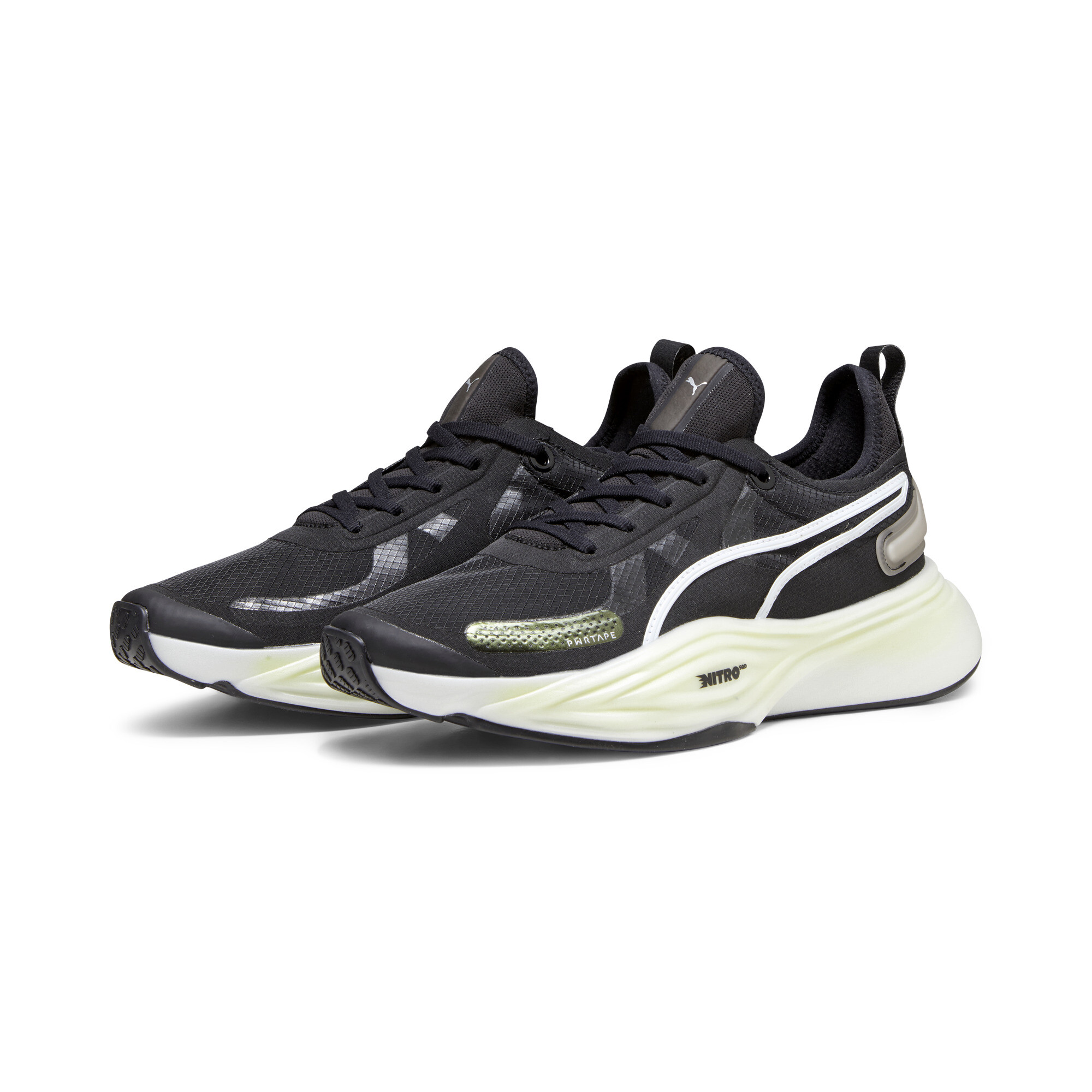 Men's PUMA PWR NITRO SQD Training Shoes In Black, Size EU 40.5