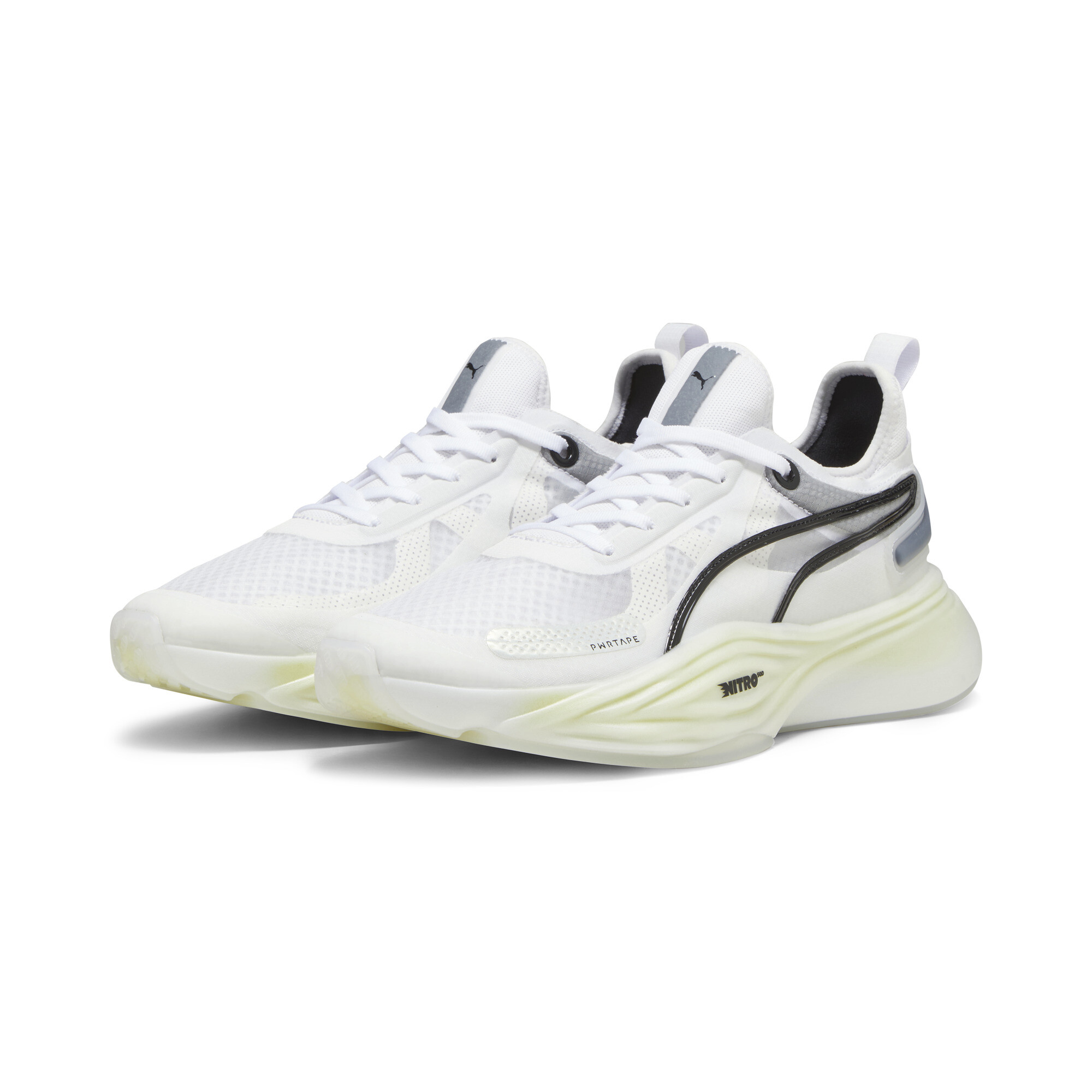 Men's PUMA PWR NITRO SQD Training Shoes In White, Size EU 48.5