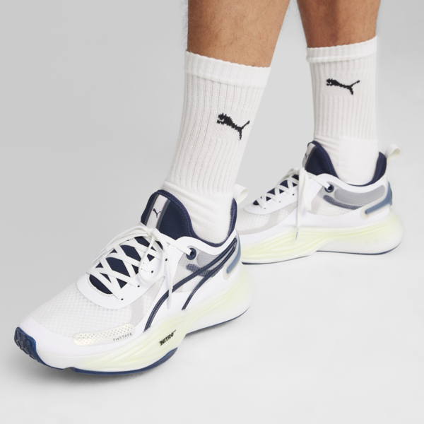 PWR NITRO SQD Men's Training Shoes, PUMA White-Club Navy, large-ZAF
