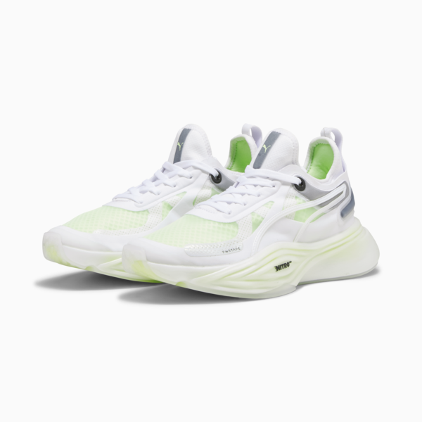 Zapatillas de training PWR NITRO™ SQD para mujer, PUMA White-Speed Green, large-ARG