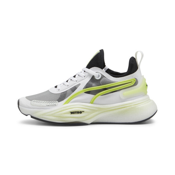 Zapatillas de training PWR NITRO™ SQD para mujer, PUMA White-PUMA Black-Lime Pow, large-ARG