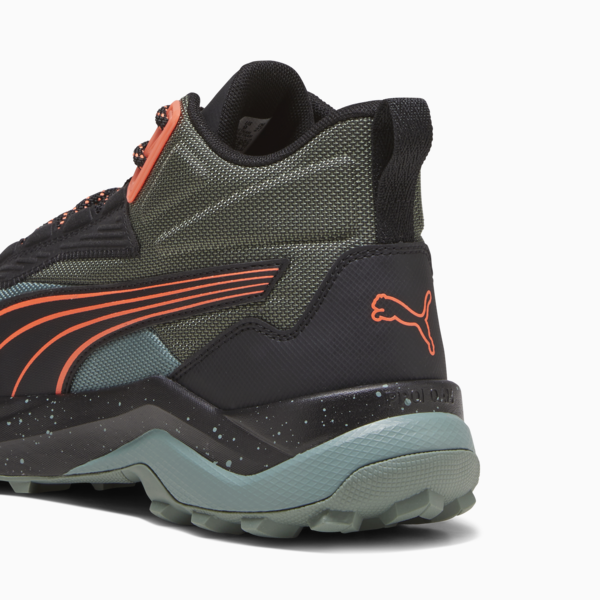 Obstruct Pro Mid Trail Shoes, Eucalyptus-PUMA Black-Neon Sun, large-ZAF