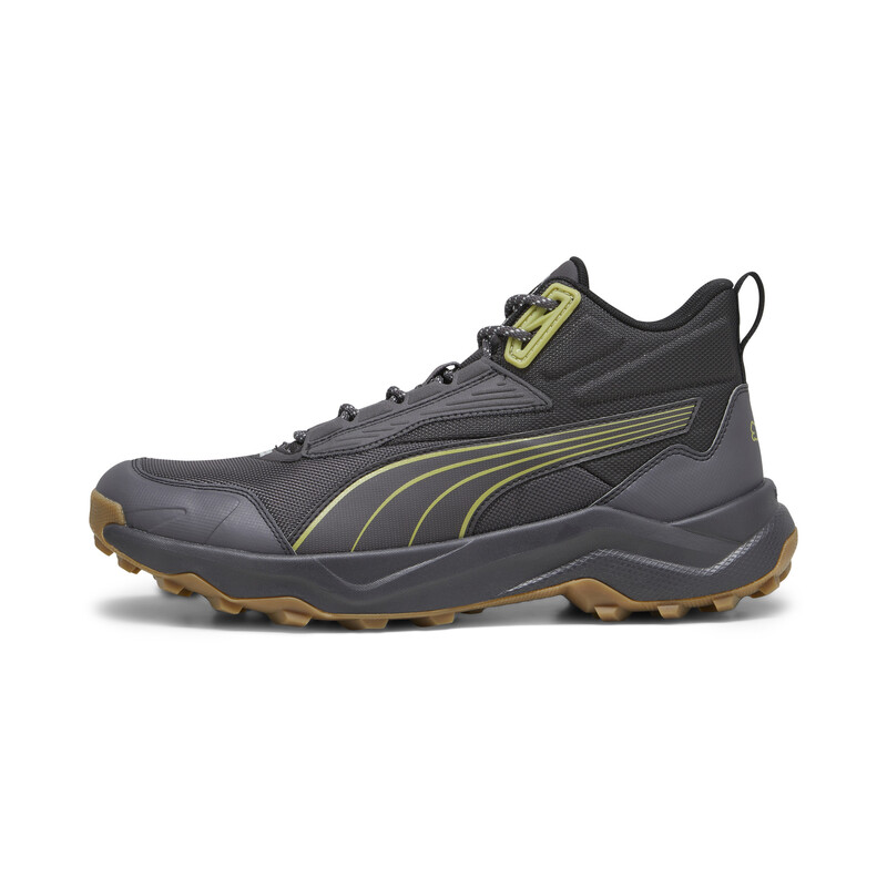 

Men's PUMA Obstruct Pro Mid Unisex Trail Shoes, Gray/green