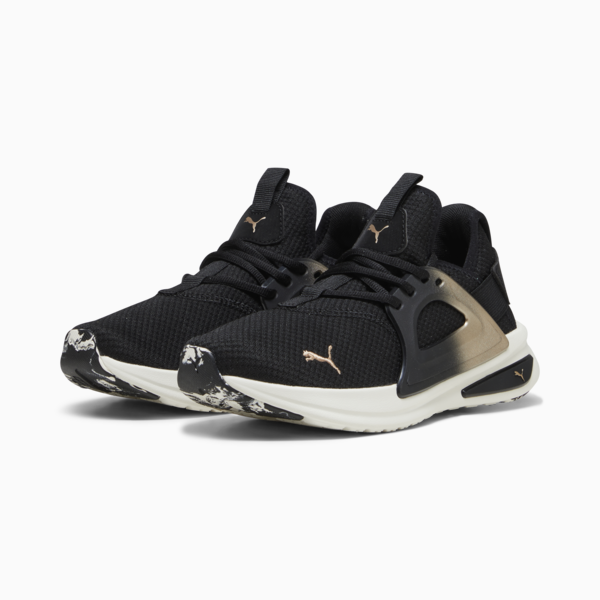 Tenis para correr Softride Enz Evo Molt Met para mujer, PUMA Black-PUMA Gold-Warm White, large-MEX