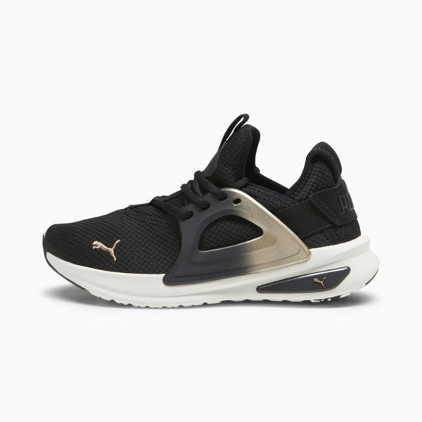 Tenis para correr Softride Enz Evo Molt Met para mujer, PUMA Black-PUMA Gold-Warm White, large-MEX