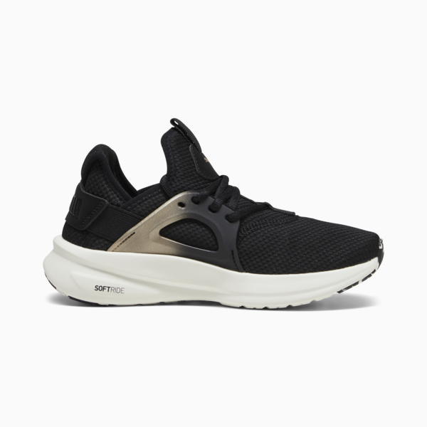 Tenis para correr Softride Enz Evo Molt Met para mujer, PUMA Black-PUMA Gold-Warm White, large-MEX