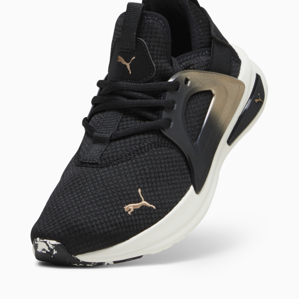 Tenis para correr Softride Enz Evo Molt Met para mujer, PUMA Black-PUMA Gold-Warm White, large-MEX