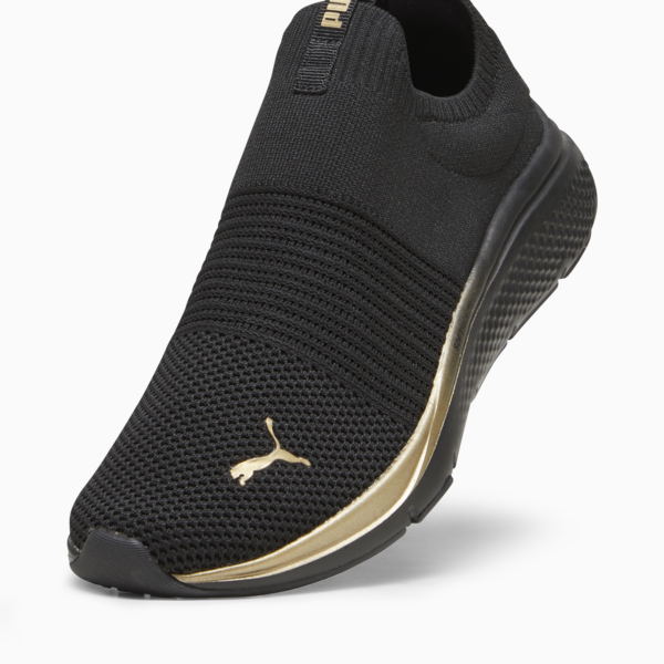 Softride Pro Echo Slip Metal Women's Running Shoes, PUMA Black-PUMA Gold, large-ZAF