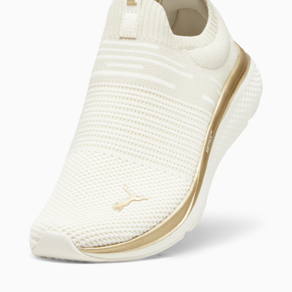 Softride Pro Echo Slip Metal Women's Running Shoes, Warm White-Alpine Snow-PUMA Gold, large-ZAF