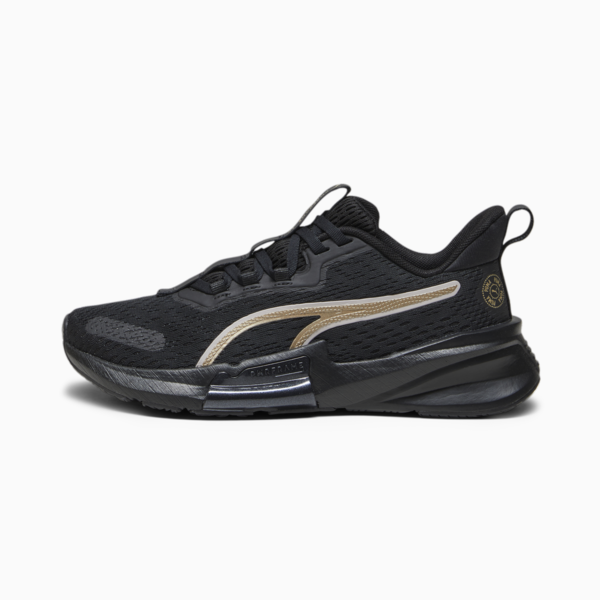 PWRFrame TR 2 Logo Love Women's Training Shoes, PUMA Black-Metallic Gold, large-ZAF