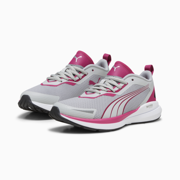 Zapatillas juveniles PUMA Kruz NITRO, Ash Gray-Pinktastic-PUMA Silver, large-ARG