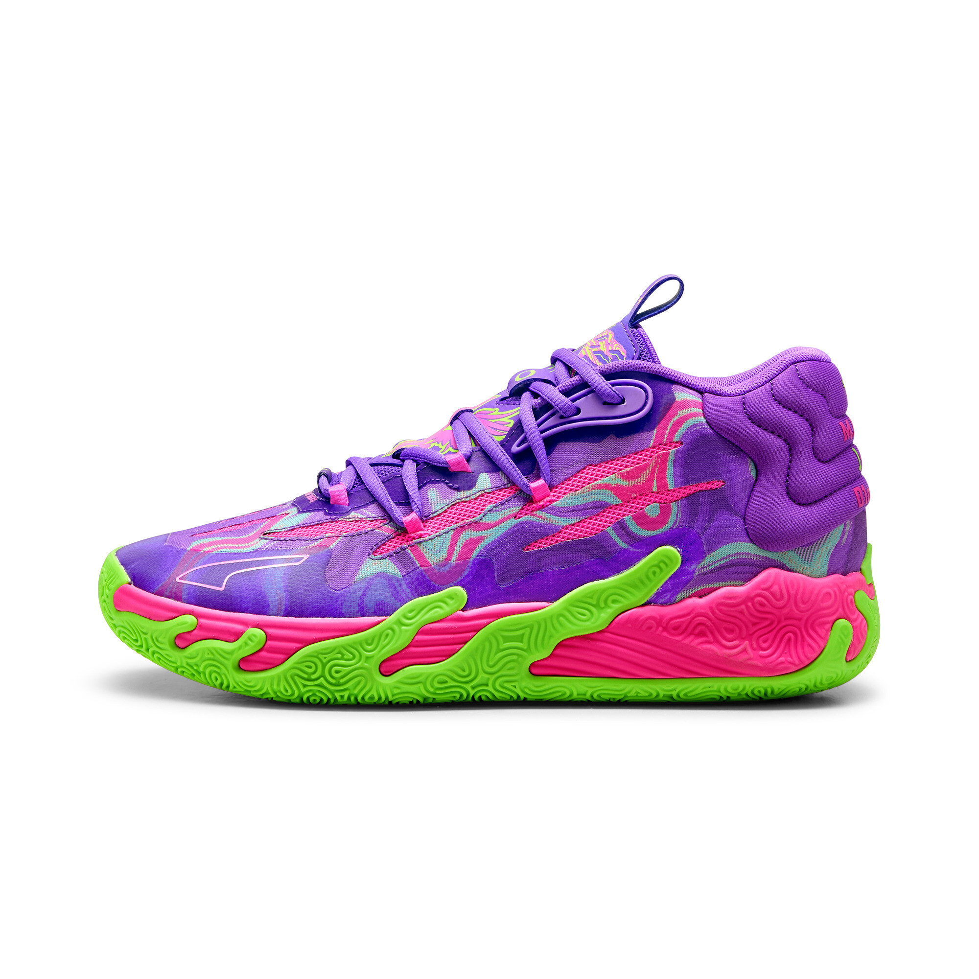 Puma MB.03 Toxic Basketballschuhe Für Herren | Mit Colorful | Purple Glimmer/Green Gecko | Größe: 52