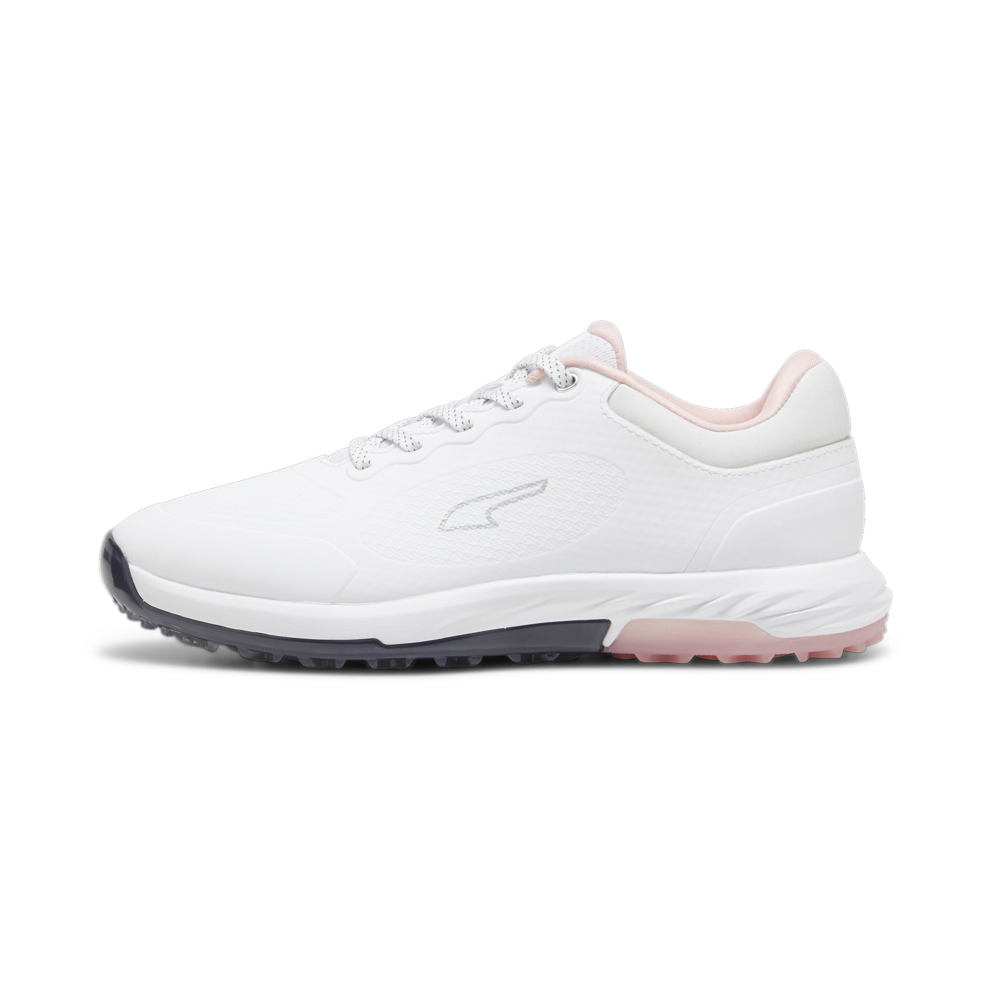 Puma Alphacat NITRO™ Golfschuhe Damen | Mit Plain | White/Deep Navy/Peach Smoothie | Größe: 39