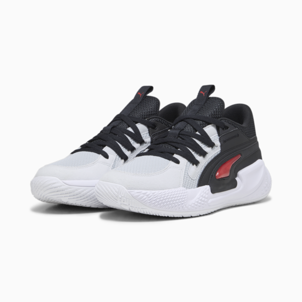 Zapatillas de basketball Court Rider Chaos Team, Ash Gray-Cast Iron-PUMA Black-For All Time Red, large-ARG